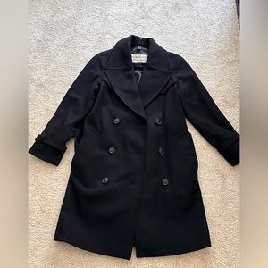 Burberry wool coat. Size 0. Black
